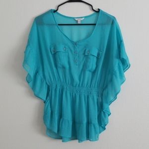 Flowy Blue Cover Top